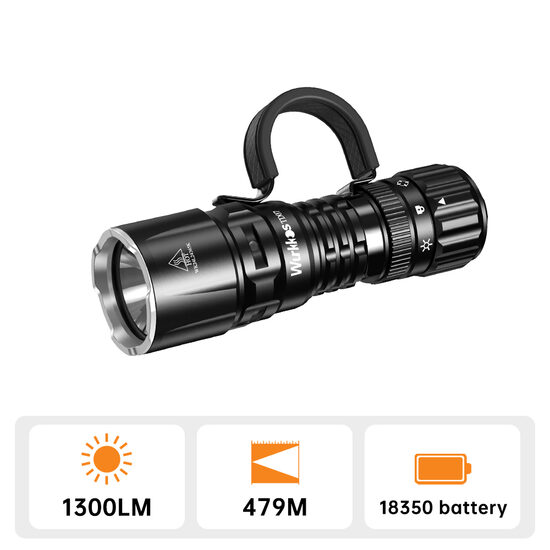 SOFIRN TD07 Tactical Flashlight, USB C Rechargeable 1300 Lumens